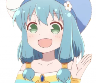 👋 Anime, Chica, Linda, Dibujos animados, Pegatina telegram sticker