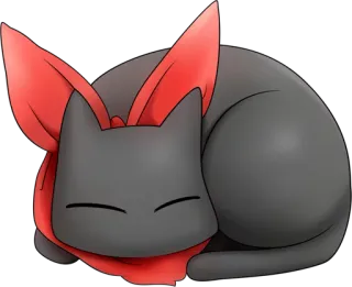 💤 cat, sleeping, cute, animal, scarf, kawaii telegram sticker