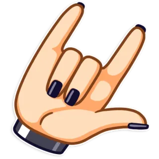✊ rock on, hand gesture, metal, horns, sticker, symbol telegram sticker