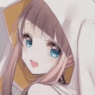 🍨 动漫, 女孩, 帽衫, 可爱 telegram sticker