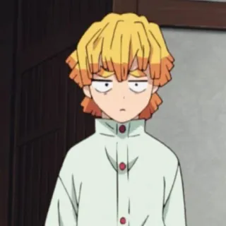 💛 Zenitsu Agatsuma Demon Slayer anime, manga, Demon Slayer, Zenitsu, Zenitsu Agatsuma, funny, expression, character whatsapp sticker