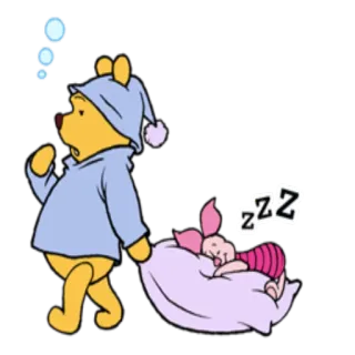😪 Winnie the Pooh ZZZ winnie the pooh, pimpi, dormire, cartoni animati, zzz telegram sticker