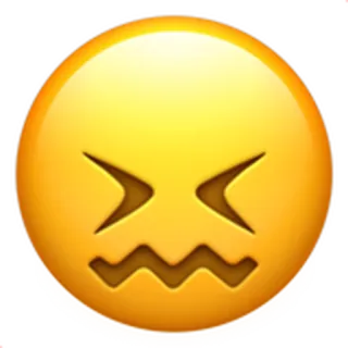 😖 이모지, 화난, 표정, 얼굴 telegram sticker