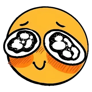 🌝 Emoji, Słodkie, Rumieniec, Miłość, Szczęśliwy telegram sticker