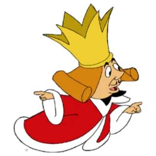 🤴 King of Hearts Alice in Wonderland 卡通, 国王, 皇冠, 皇家, 角色 whatsapp sticker