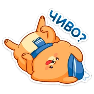 ❓ ЧИВО? 狗, 卡通, 动物, 可爱, 贴纸 telegram sticker