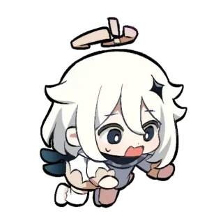 😳 Paimon Genshin Impact Paimon, Genshin Impact, anime, chibi, sticker, game character telegram sticker