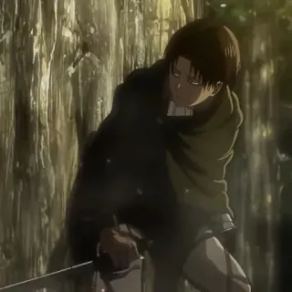 ✨ Levi Ackerman Attack on Titan Anime, Attack on Titan, Levi, Levi Ackerman, Manga, Prajurit, Pedang telegram sticker
