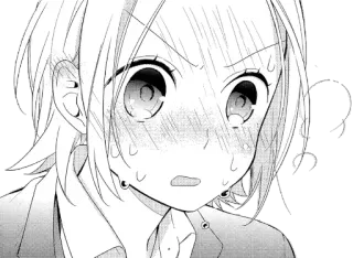 😳 anime, manga, embarrassed, blushing, kawaii telegram sticker