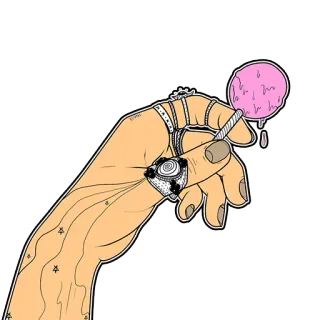 🍭 tangan, cincin, es krim, perhiasan, makanan, makanan penutup whatsapp sticker