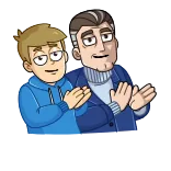 👏 cartoon, people, clapping, celebration, applause, approval, characters telegram sticker