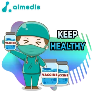 😊 KEEP
HEALTHY kesehatan, vaksin, medis, dokter, obat, kartun, perawatan kesehatan whatsapp sticker