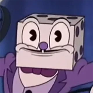 🙃 King Dice Cuphead King Dice, Cuphead, Cartoon, Würfel, Figur telegram sticker