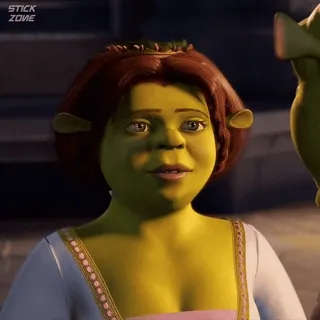 🫑 Princess Fiona Shrek animé, ogre, princesse, conte de fées, film telegram sticker