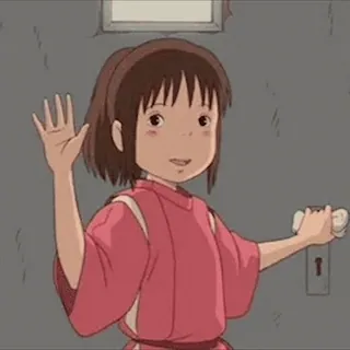 👋 Chihiro Ogino Spirited Away el viaje de chihiro, chihiro, anime, película, ghibli, personaje whatsapp sticker
