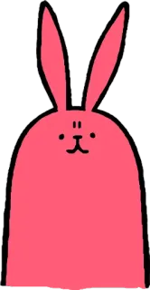 😊 Hase, Häschen, Tier, Rosa, Süß, Cartoon whatsapp sticker