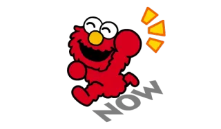 👻 Elmo Sesame Street เอลโม, เซซามีสตรีท, การ์ตูน, สีแดง, มีความสุข telegram sticker