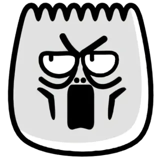 😱 emoji, zangado, frustrado, desenho animado whatsapp sticker