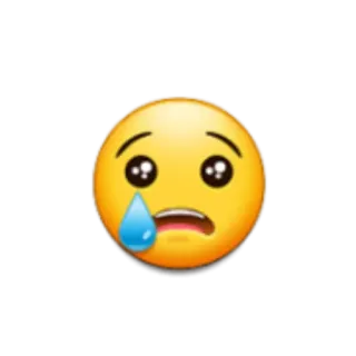😢 Emoji, Triste, Chorando, Lágrima telegram sticker