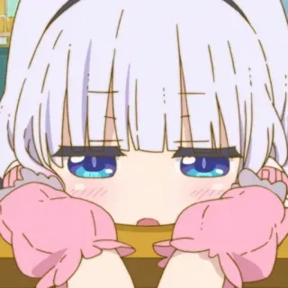 🥄 Kanna Kamui Miss Kobayashi's Dragon Maid Anime, Imut, Naga, Kanna whatsapp sticker