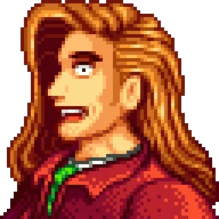 😳 Sam Stardew Valley Stardew Valley, Sam, Videojuego, Pixel art, Personaje telegram sticker