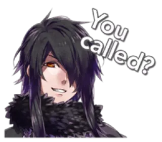 🙂 You called? anime, you called?, character, manga telegram sticker