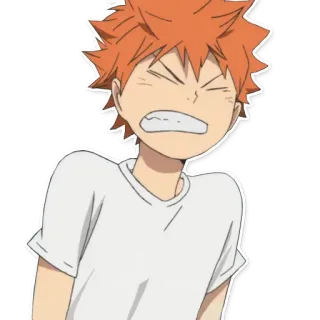 😠 Hinata Shoyo Haikyuu!! Аниме, Манга, Волейбол, Парень, Haikyuu, Сёнен telegram sticker