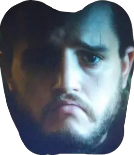 ☹ Jon Snow Game of Thrones Jon Snow, Game of Thrones, karakter, fantasi, potret, HBO, acara TV whatsapp sticker