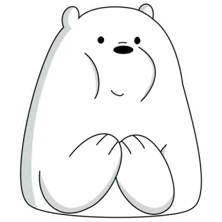 ☺️ Ice Bear We Bare Bears Oso polar, Dibujos animados, Oso, We Bare Bears, Oso blanco, Animal telegram sticker