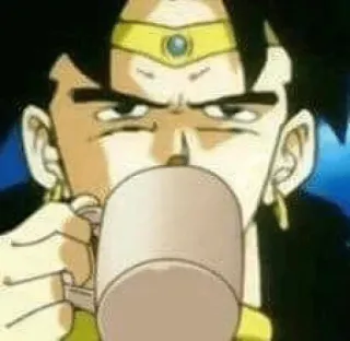 ☕️ anime, drinking, character, man, face telegram sticker