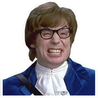 😱 Austin Powers austin powers, hài hước, hài, phim, cổ điển, nhân vật telegram sticker