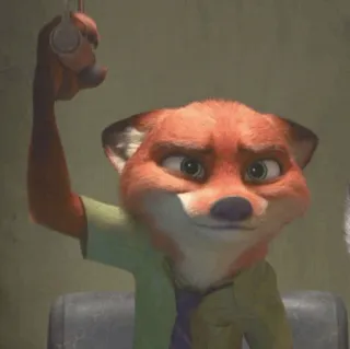🦊 Nick Wilde Zootopia fox, zootopia, cartoon, disney, animation, character telegram sticker