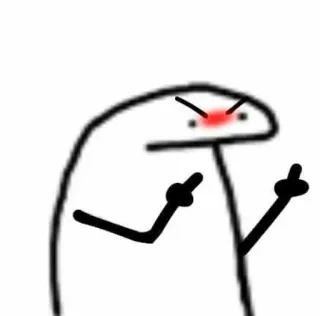 📈 dedo do meio, zangado, boneco palito, ofensivo, rude telegram sticker