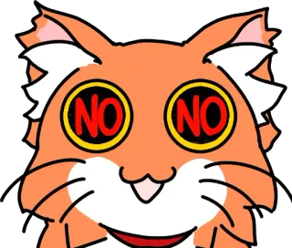 👎 NO NO Katze, Nein, Verboten, Tier whatsapp sticker