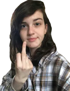 🖕 средний палец, оскорбительный, жест, человек telegram sticker