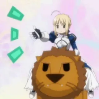 💙 Saber Fate/stay night Anime, Chibi, León, Personaje, Saber telegram sticker