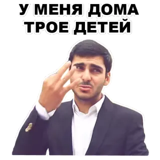 👩 У МЕНЯ ДОМА ТРОЕ ДЕТЕЙ whatsapp sticker