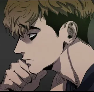 🌟 Sangwoo Killing Stalking Anime, Manga, Killing Stalking, Traurig, Porträt telegram sticker