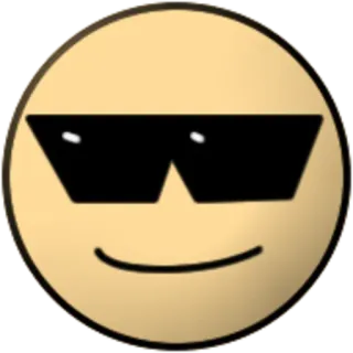 😎 이모지, 선글라스, 멋진, 얼굴, 표정, 스티커 telegram sticker