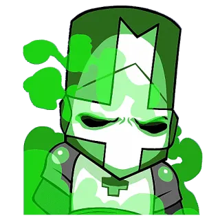 🌲 castle crashers, video game, green knight, character telegram sticker