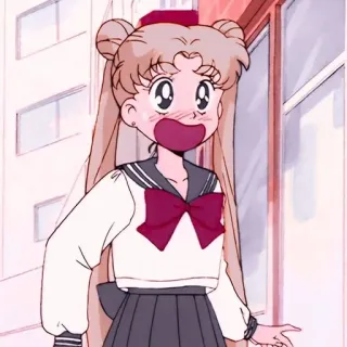 😖 Sailor Moon anime, magical girl, character, cartoon, sticker telegram sticker