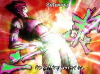 🥵 Hisoka Hunter x Hunter Schwing
I'm getting turned on. Anime, Pervertido, Emocionado, Hisoka, Lujuria whatsapp sticker