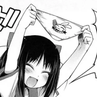 😄 Anime, Manga, Ropa interior, Conejo, Dibujos animados telegram sticker