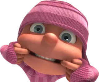 😝 Agnes Despicable Me cute, girl, pink, animation, cartoon telegram sticker