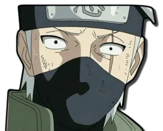 😨 Kakashi Naruto 카카시 하타케, 나루토, 애니메이션, 닌자, 캐릭터, 만화 telegram sticker