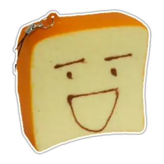 🍞 pane, cibo, cartone animato, personaggio, felice, morbido whatsapp sticker