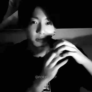 🕷 @PORXSXXP K-Pop, Sänger, Person, Schwarzweiß, Monochrom whatsapp sticker