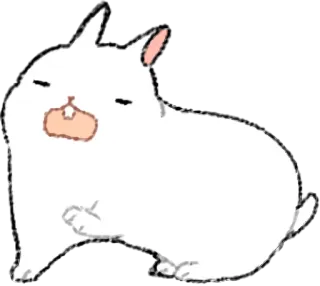 😩 Hase, Häschen, Tier, süß, schläfrig, Cartoon telegram sticker