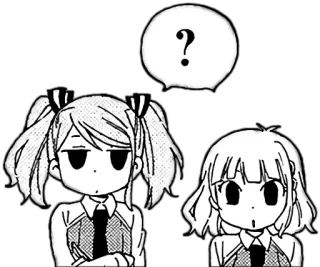 😳 ? anime, question mark, manga, cartoon, doubt, confusion, thought telegram sticker