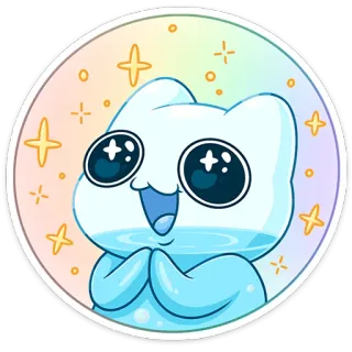 ⭐ cute, kawaii, adorable, sparkly, cartoon, sticker telegram sticker